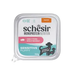 Schesir Monoprotein Tarrina Cerdo paté para cachorros 150 g