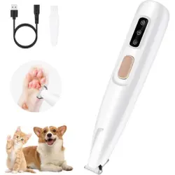 UAMLY Cortapelos eléctrico para patas de perro - Blanco