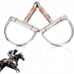 ZooVenture Bocado de anilla articulado de cobre para caballo - 1 pieza