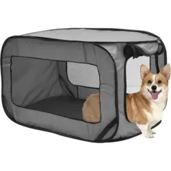 ZooVenture Jaula transportín plegable perros - Portátil, bolsa - Gris (94*53*53)