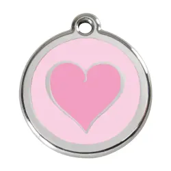 Placa identificativa Corazón Rosa S