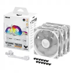 ASUS TUF Gaming TR120 ARGB Reverse Fan Triple Pack Ventilador Suplementario 120mm Blanco