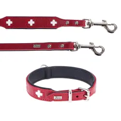 Correa ajustable de cuero Hunter Swiss para perros - 200 x 1,8 cm (L x An)