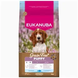 Eukanuba Grain Free Puppy Small & Medium Breed pescado de mar - 3 kg