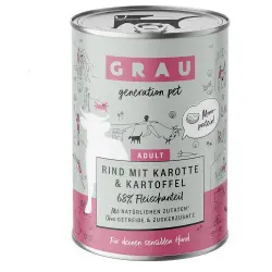 GRAU 6 x 400 g comida húmeda para perros - Ternera con zanahoria y patata