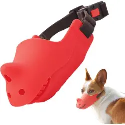 HausPets Bozal antiladridos para perros grandes - Antimordeduras ajustable - Unidad Red One S