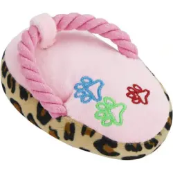 HausPets Zapato de juguete para perros con cuerda chirriante, algodón rosa - Artículo 1