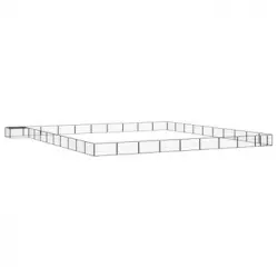 Jaula Perros 40 Paneles | Perrera Exterior Acero Recubierto Polvo Negro 100x50 Cm Cfw765842