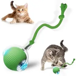ZooVenture Pelota interactiva con 3 modos para gatos y perros - Color: Verde