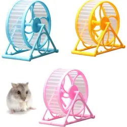 ZooVenture Ruedas para hámster, 2 piezas, azul y amarillo, 18 cm - Juego de 2 piezas | Colores: Azul + Amarillo