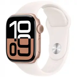 Apple Watch Series 10 GPS + Cellular 42mm Caja Aluminio Oro Rosa con Correa Deportiva Rosa Rubor S/M