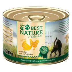 Best Nature Adult 6 x 200 g comida húmeda para gatos - Ave e hígado