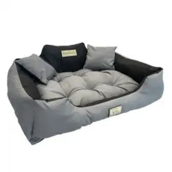Cama Para Perros Y Gatos 55 X 45 Gris Oscuro Kingdog Talla S