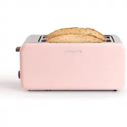 Create Toast Retro Tostadora Diseño Retro 2 Ranuras XL 1500W Rosa Pastel