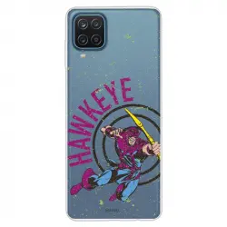 Funda Oficial de Marvel Hawkeye Color Transparente para Samsung Galaxy A12