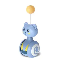 FurryFusion Juego de gato automático con pelotas y varita de plumas - Azul