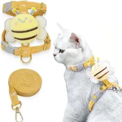 MCBOSON Correa y arnés para perros pequeños y gatitos con collar ajustable - 1 pieza