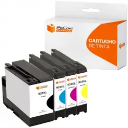 Pccom Essential Hp 932xl/933xl Cartucho Tinta Compatible Negro/cian/magenta/amarillo Pack 4