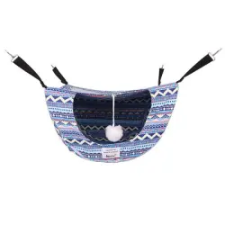 Qinhul Hamaca colgante para jaula de gato - azul