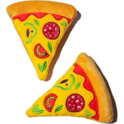 UAMLY  para perros con forma de rebanada de pizza que emite chirrido - 2 piezas