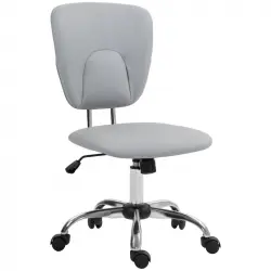 Vinsetto Silla de Oficina con Altura Ajustable e Inclinación Gris