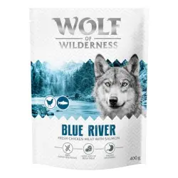 Wolf of Wilderness Adult «Blue River» salmón - sin cereales - 400 g - Receta nueva