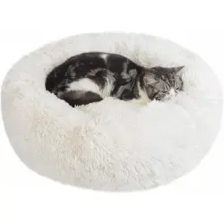 ZooVenture Cesta blanca para perros y gatos - 50 cm de diámetro - Blanco - diámetro 50 cm * altura 20 cm