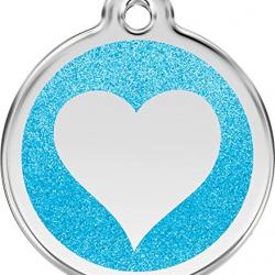 Placa identificativa Corazón Brillante Aqua M
