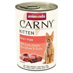 Animonda Carny Kitten 6 / 12 x 400 g - 12 x 400 g - Vacuno y pavo