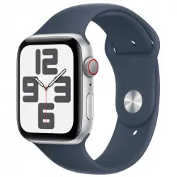 Apple Watch SE GPS + Cellular 44mm Aluminio Plata con Correa Deportiva Azul Tempestad S/M