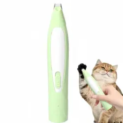FurryFusion Cortapatas para mascotas con luz LED - Verde