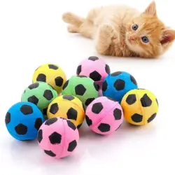 FurryFusion Juego de 10 pelotas de espuma para gatos - 10 piezas
