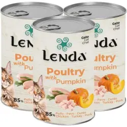 Lenda Paté para Gatos Aves de Corral y Calabaza - 3 x 400 g