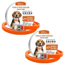 MCBOSON Collar antipulgas y garrapatas para perros - Naranja