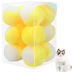 MCBOSON Juego de 12 peluches de gato amarillo de 4,5 cm - AMARILLO