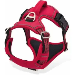 Pawffee Arnés antitirones rojo talla S reflectante ajustable para perros - 1 pieza