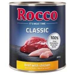 Rocco Classic 6 x 800 g - Vacuno con pollo