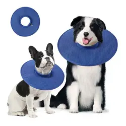 UAMLY Collarín cónico blando postoperatorio para perros - azul L