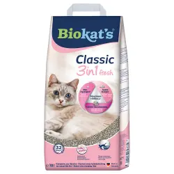 Biokat's Classic Fresh 3 en 1 arena aglomerante olor a talco - 10 l