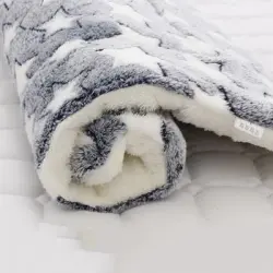 Colchoneta Lavable Cálida Gruesa Para Dormir Para Perros - Gris Oscuro Estrella, 5-(69x52cm)