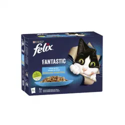 Felix Fantastic Festín del Mar sobres en gelatina para gatos - Multipack