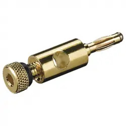 Goobay Conector Banana Macho 4mm Dorado/Negro
