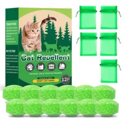 IntiMeg Bolas repelentes para gatos con aroma a menta - Una pieza