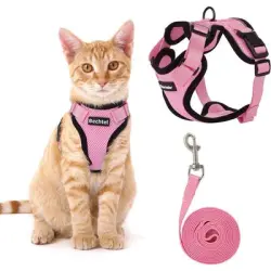 MCBOSON Conjunto de arnés y correa para gatos - S