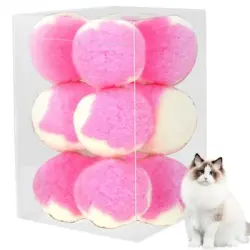 MCBOSON Juego de 12 peluches de gato amarillo de 4,5 cm - Rosa