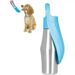 Pawffee Botella de agua azul claro 750 ml a prueba de fugas para perros - 1 pieza
