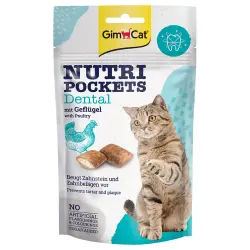GimCat Nutri Pockets Dental con ave snacks para gatos  - 60 g