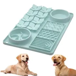 HausPets Alfombrilla de silicona para lamer con ventosas para perros gatos - 40×26,5×4 cm