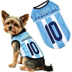 HausPets Camiseta de fútbol para perros - Argentina - Argentina-3XL
