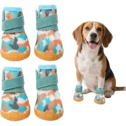 HausPets Juego de 4 zapatos de verano para perros suela goma antideslizante - Artículo 1